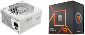 PSU CPU Combo -  ASUS TUF-GAMING-1000G-WHITE Bundle with  AMD 100-100000589WOF