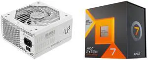 PSU CPU Combo -  ASUS TUF-GAMING-1000G-WHITE Bundle with  AMD Ryzen 7 7800X3D