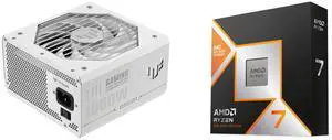 PSU CPU Combo -  ASUS TUF-GAMING-1000G-WHITE Bundle with  AMD 100-100001084WOF