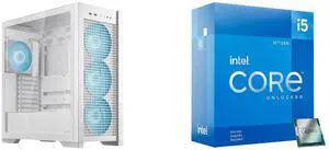 Computer Case CPU Combo -  ASUS GT302/ARGB FANS/WHT// Bundle with  Intel BX8071512600KF