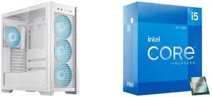 Computer Case CPU Combo -  ASUS GT302/ARGB FANS/WHT// Bundle with  Intel BX8071512600K