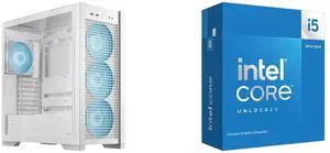 Computer Case CPU Combo -  ASUS GT302/ARGB FANS/WHT// Bundle with  Intel BX8071514600KF