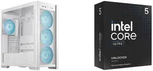 Computer Case CPU Combo -  ASUS GT302/ARGB FANS/WHT// Bundle with  Intel BX80768245KF