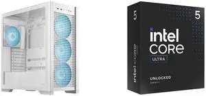 Computer Case CPU Combo -  ASUS GT302/ARGB FANS/WHT// Bundle with  Intel BX80768245K