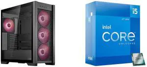 Computer Case CPU Combo -  ASUS GT302/ARGB FANS/BLK// Bundle with  Intel BX8071512600K