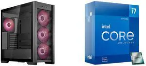 Computer Case CPU Combo -  ASUS GT302/ARGB FANS/BLK// Bundle with  Intel BX8071512700KF