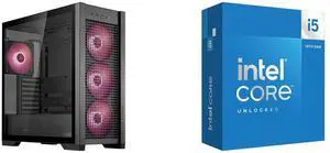 Computer Case CPU Combo -  ASUS GT302/ARGB FANS/BLK// Bundle with  Intel BX8071514600K