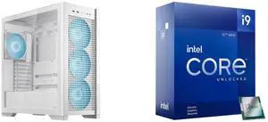 Computer Case CPU Combo -  ASUS GT302/ARGB FANS/WHT// Bundle with  Intel BX8071512900KF