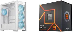 Computer Case CPU Combo -  ASUS GT302/ARGB FANS/WHT// Bundle with  AMD 100-100000589WOF