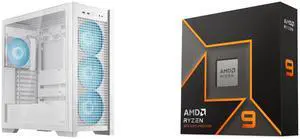 Computer Case CPU Combo -  ASUS GT302/ARGB FANS/WHT// Bundle with  AMD 100-100001277WOF