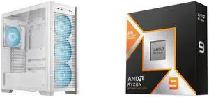 Computer Case CPU Combo -  ASUS GT302/ARGB FANS/WHT// Bundle with  AMD 100-100000719WOF