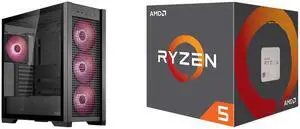 Computer Case CPU Combo -  ASUS GT302/ARGB FANS/BLK// Bundle with  AMD 100-100000644BOX