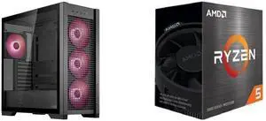 Computer Case CPU Combo -  ASUS GT302/ARGB FANS/BLK// Bundle with  AMD 100-100001585BOX