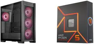 Computer Case CPU Combo -  ASUS GT302/ARGB FANS/BLK// Bundle with  AMD 100-100000593WOF