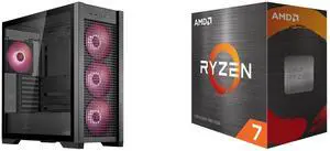 Computer Case CPU Combo -  ASUS GT302/ARGB FANS/BLK// Bundle with  AMD 100-100001582BOX