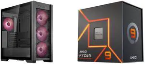 Computer Case CPU Combo -  ASUS GT302/ARGB FANS/BLK// Bundle with  AMD 100-100000589WOF