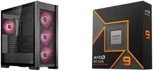 Computer Case CPU Combo -  ASUS GT302/ARGB FANS/BLK// Bundle with  AMD 100-100000662WOF