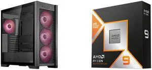Computer Case CPU Combo -  ASUS GT302/ARGB FANS/BLK// Bundle with  AMD 100-100000719WOF