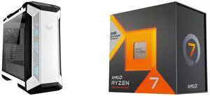 Computer Case CPU Combo -  ASUS GT501 TUF GAMING CASE/WT/HANDLE Bundle with  AMD Ryzen 7 7800X3D