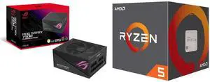 PSU CPU Combo -  ASUS ROG-STRIX-750G-AURA-GAMING Bundle with  AMD 100-100000644BOX