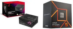 PSU CPU Combo -  ASUS ROG-STRIX-750G-AURA-GAMING Bundle with  AMD 100-100001015BOX