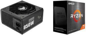 PSU CPU Combo -  ASUS TUF-GAMING-850G Bundle with  AMD 100-100000926WOF