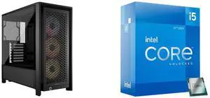 Computer Case CPU Combo -  Corsair CC-9011296-WW Bundle with  Intel BX8071512600K