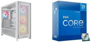 Computer Case CPU Combo -  Corsair CC-9011310-WW Bundle with  Intel BX8071512700K