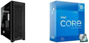 Computer Case CPU Combo -  Corsair CC-9011218-WW Bundle with  Intel BX8071512600KF