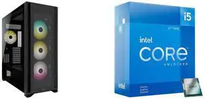 Computer Case CPU Combo -  Corsair CC-9011226-WW Bundle with  Intel BX8071512600KF