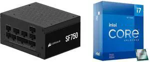 PSU CPU Combo -  Corsair CP-9020284-NA Bundle with  Intel BX8071512700KF