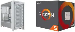 Computer Case CPU Combo -  Corsair CC-9011313-WW Bundle with  AMD 100-100000644BOX