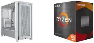 Computer Case CPU Combo -  Corsair CC-9011313-WW Bundle with  AMD 100-100001581WOF