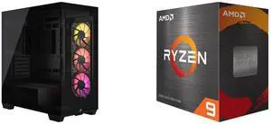 Computer Case CPU Combo -  Corsair CC-9011278-WW Bundle with  AMD 100-100000061WOF