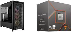 Computer Case CPU Combo -  Corsair CC-9011296-WW Bundle with  AMD 100-100001590BOX