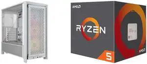 Computer Case CPU Combo -  Corsair CC-9011297-WW Bundle with  AMD 100-100000644BOX