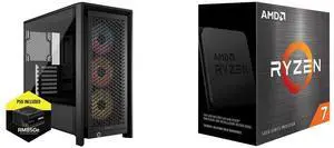 Computer Case CPU Combo -  Corsair CC-9900038-NWE Bundle with  AMD 100-100000926WOF
