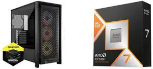 Computer Case CPU Combo -  Corsair CC-9900038-NWE Bundle with  AMD 100-100001084WOF