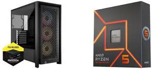 Computer Case CPU Combo -  Corsair CC-9900039-NWE Bundle with  AMD 100-100000593WOF