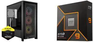 Computer Case CPU Combo -  Corsair CC-9900039-NWE Bundle with  AMD 100-100001277WOF