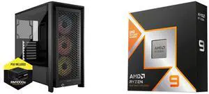 Computer Case CPU Combo -  Corsair CC-9900039-NWE Bundle with  AMD 100-100000719WOF