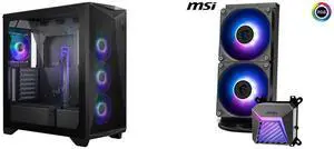 Computer Case CPU Cooler Combo -  MSI MPG GUNGNIR 300R AIRFLOW Bundle with  MSI MAG CORELIQUID A15 240
