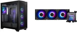 Computer Case CPU Cooler Combo -  MSI MPG GUNGNIR 300R AIRFLOW Bundle with  MSI MAG CORELIQUID A15 360