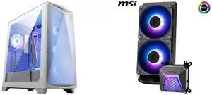Computer Case CPU Cooler Combo -  MSI MPG GUNGNIR 300R AIRFLOW WHITE Bundle with  MSI MAG CORELIQUID A15 240