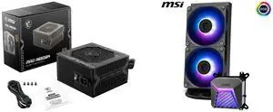 PSU CPU Cooler Combo -  MSI MAG A650BN Bundle with  MSI MAG CORELIQUID A15 240