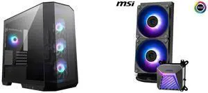 Computer Case CPU Cooler Combo - MSI MAG PANO M100R PZ Bundle with MSI MAG CORELIQUID A15 240 Computer Case CPU Cooler Combo - MSI MAG PANO M100R PZ Bundle with MSI MAG CORELIQUID A15 240