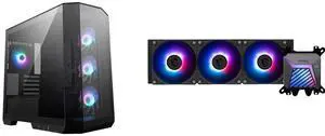 Computer Case CPU Cooler Combo -  MSI MAG PANO M100R PZ Bundle with  MSI MAG CORELIQUID A15 360