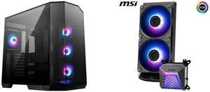 Computer Case CPU Cooler Combo -  MSI PANO100RPZ Bundle with  MSI MAG CORELIQUID A15 240
