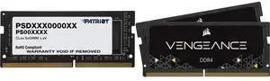 Patriot Signature Line 16GB 260-Pin DDR4 SO-DIMM DDR4 3200 (PC4 25600) Laptop Memory Model PSD416G320081S CORSAIR Vengeance 32GB (2 x 16GB) 260-Pin DDR4 SO-DIMM DDR4 3200 (PC4 25600) Laptop Memory Model CMSX32GX4M2A3200C22