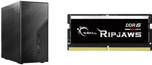 ASRock DESKMINI X600W/ USB4 Black Barebone System G.SKILL Ripjaws SO-DIMM 32GB 262-Pin DDR5 SO-DIMM DDR5 4800 (PC4 38400) Laptop Memory Model F5-4800S4039A32GX1-RS